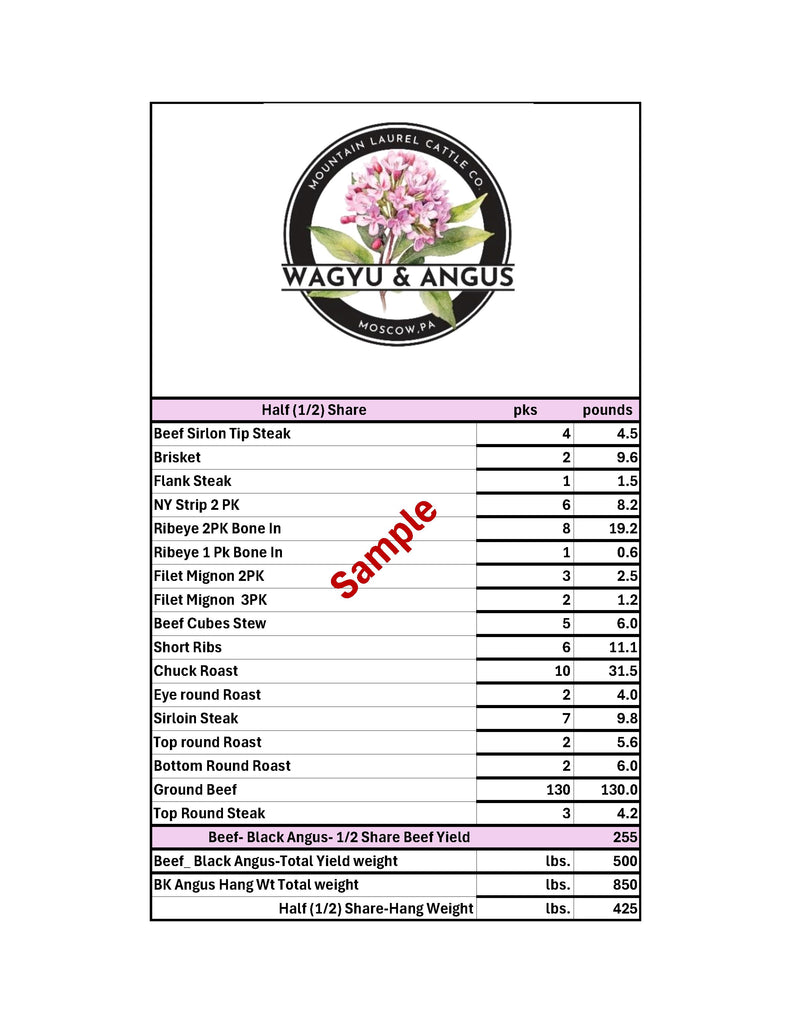 1/2 Beef-DEPOSIT-Black Angus