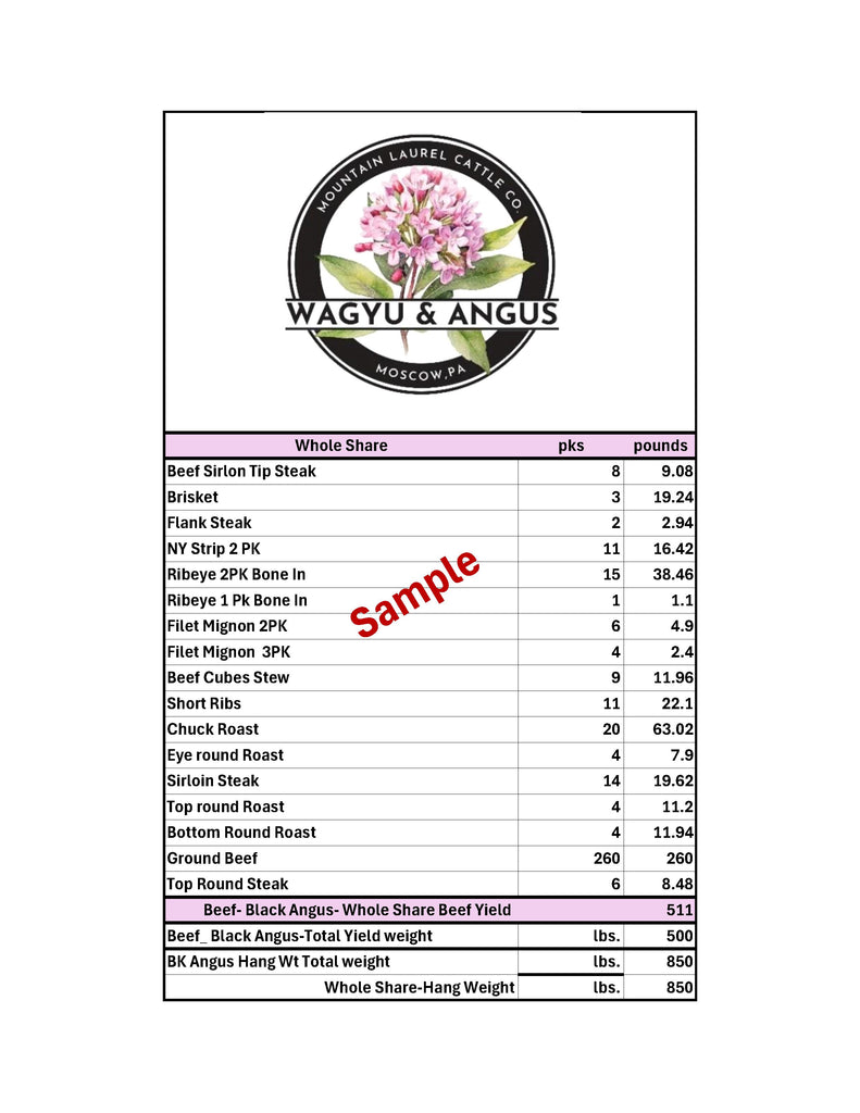 Whole Beef-DEPOSIT-Black Angus